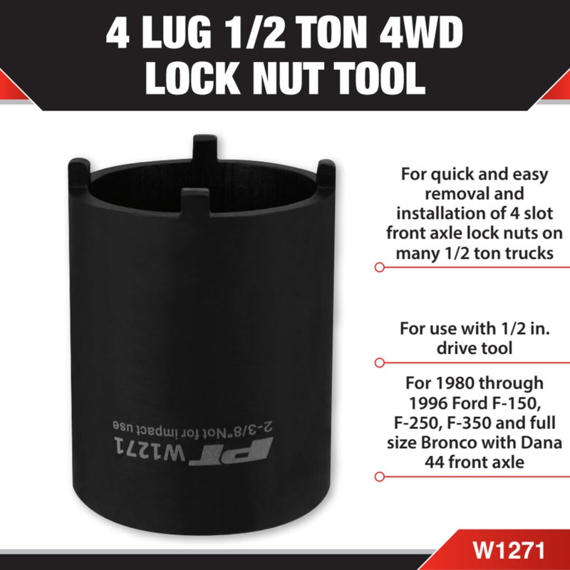 Performance Tool W1271 4 Lug 1/2-Inch Ton 4 Wheel Drive Lock Nut Tool - Image 2